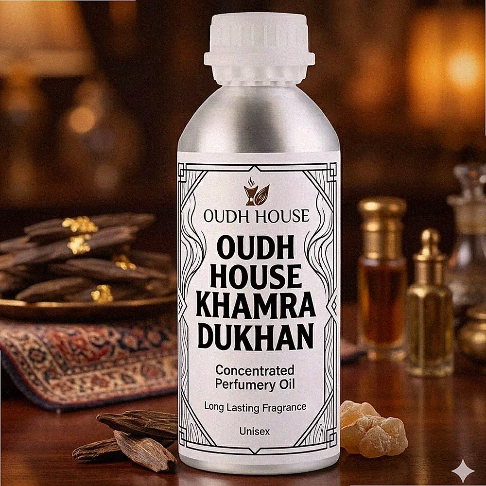 OUDH HOUSE Khamra Dukhan Concentrated Perfume Oil | Long Lasting 100ml F/S